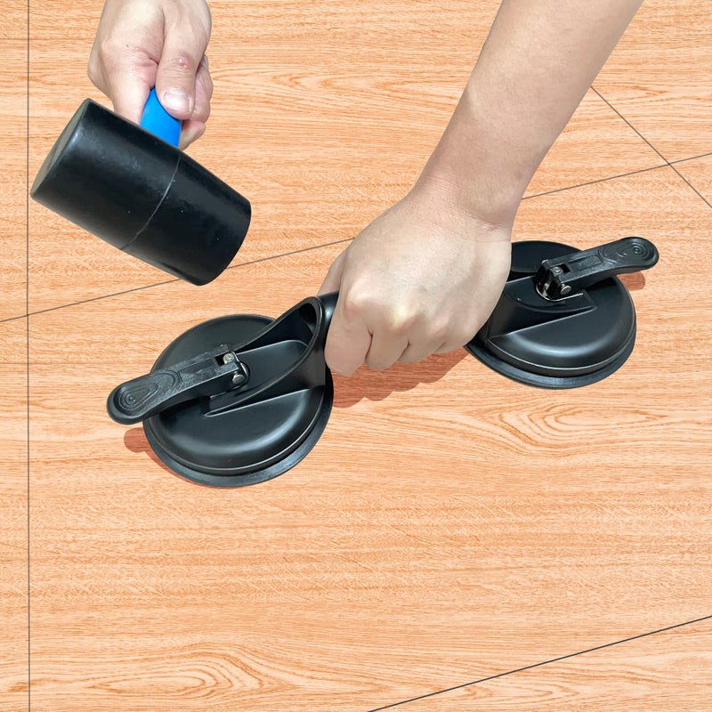FCHO Floor Gap Fixer Tool for Laminate Floor Gap Repair Include Suction Cup and Mallet (Can't use on scraped surface floor) - Image 4
